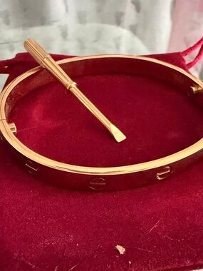 Stainless Steel Platinum gold Plated Bangle Bracelet Without Stones